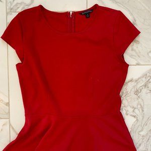 Brooks Brothers Red Peplum Top Size S EUC